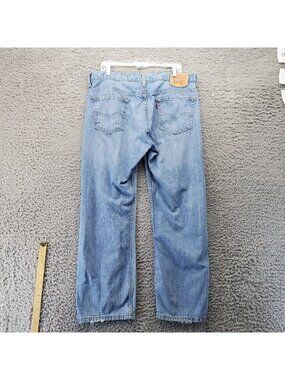 Levis Jeans Mens 34x30 Light Blue 569 Loose Straight Fit 5-Pocket Denim *Read*